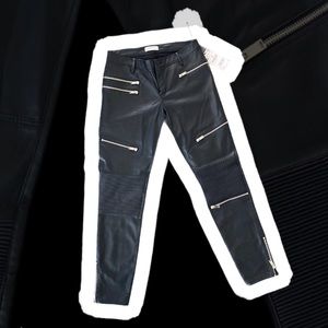 COPY - Zara Zip front Faux Leather Jeans NEW WITH TAGS!